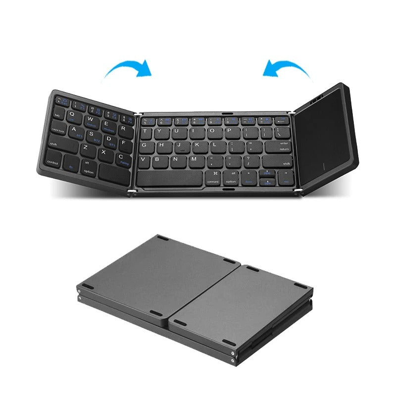 מקלדת אלחוטית Bluetooth מתקפלת עם טאצ'פד – 64 מקשים