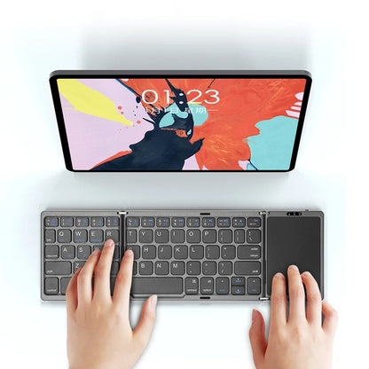 מקלדת אלחוטית Bluetooth מתקפלת עם טאצ'פד – 64 מקשים