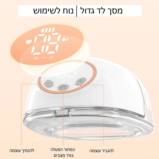 משאבת חלב חשמלית לבישה – נוחות מקסימלית לאימהות עסוקות!